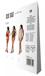 Бодістокінг з імітацією корсетної шнурівки Passion BS094 One Size, red, квітковий візерунок, з досту - мініатюра 7
