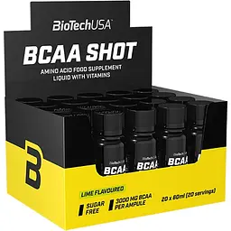 Уцінка. Набір амінокислота BiotechUSA BCAA Shot 20 шт. x 60 мл  - мініатюра 1