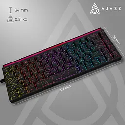 Клавіатура Ajazz NK68 Red Switch Black USB-C (NK68-R-S-B) - мініатюра 13