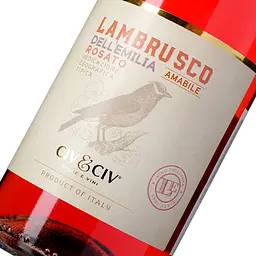Вино напівігристе Civ&Civ Lambrusco dell'Emilia Rosato Amabile напівсолодке рожеве 0.75 л - мініатюра 5