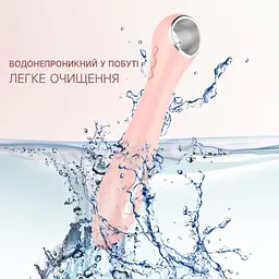 Вібратор-масажер для точки G силіконовий на акумуляторі 12 режимів вібрації та 7 електростимуляції 21.1 см Блакитний - мініатюра 7
