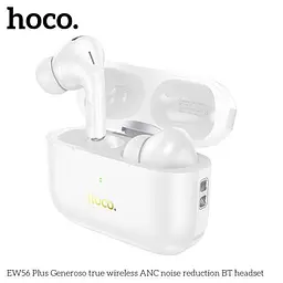 Навушники Hoco EW56 Plus TWS з шумозаглушенням | BT5.3, 30/300mAh, ANC, 4h | white - мініатюра 3