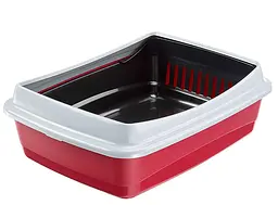 Туалет для котів Ferplast Ariel 10 Plus із системою просіювання червоний 47x36x15.5 см 72041699