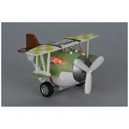 Літак металевий інерційний Same Toy Aircraft зелений зі світлом і музикою SY8015Ut-2 - мініатюра 4