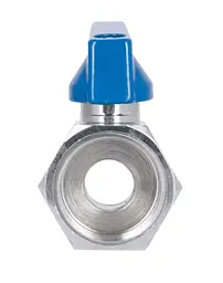 Кран кульовий міні Thermo Alliance Standart 1/2" ВВ прямий, хром., півметелик SD187W15 - мініатюра 4
