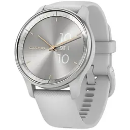 Гибридные смарт-часы Garmin vivomove Trend Silver с силиконовым ремешком