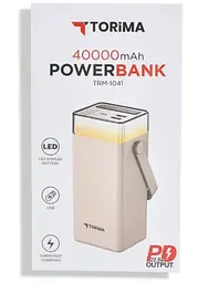 Повербанк Torima TRM-1041 40000 mAh 22.5 Вт Білий (2104618906) - мініатюра 2