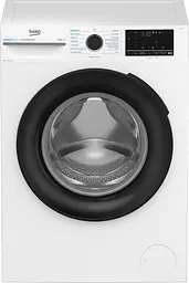 Beko Пральна машина Beko фронтальна, 8кг, 1400, A, 55см, дисплей, інвертор, пара, білий