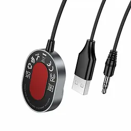 Аудіоресивер HOCO E150 Path car AUX Bluetooth receiver з кабелем (BT5.4, 1.5m) - мініатюра 3