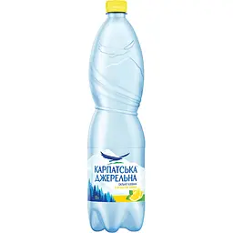 Упаковка напою Карпатська Джерельна Лимон сильногазована 9 л (1.5 л х 6 шт.) - мініатюра 2