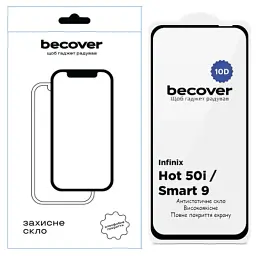 Скло захисне BeCover Infinix Hot 50i (X6531) 10D Black (712713)