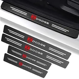 Захисна плівка накладка на пороги для Dodge Чорний Карбон 4 шт