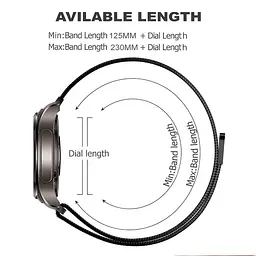 Комплект Tamister для годинника Xiaomi Mi Watch Color 2 чорний (чохол + металевий ремінець 22 мм) - мініатюра 8