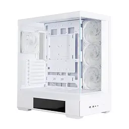 Zalman Корпус P40 DS без БЖ, 2xUSB3.0, 1x Type C, 3x120мм ARGB Reverse, 1x120мм ARGB, VGA 420мм, LCS ready, TG Side/Front Panel, Display, ATX, білий - мініатюра 4