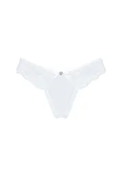 Мереживні еротичні трусики Obsessive Heavenlly XS/S білий - мініатюра 6