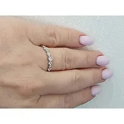Срібне кільце Qvaliz Корона з фіанітами. 90101021 - мініатюра 4