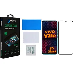 Захисне скло BeCover для Vivo V21E Black (707246) - мініатюра 3