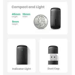 Адаптер Wi-Fi AC650 11ac Dual-Band USB 2.0 (CM448) Ugreen - мініатюра 5