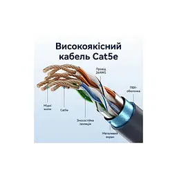 Патч-корд 50м, Starlink Gen 3 gray Vention (IACHX) - мініатюра 3