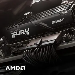 Оперативна пам'ять Kingston Fury Beast Black DDR4, 16GB/3200 (KF432C16BB/16) - мініатюра 8