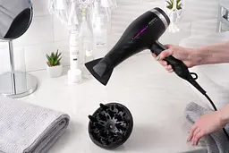 Фен Ardesto Violet PRO HD-Y223PRO, 1850-2200Вт, 2 швидкості, 3темп.режими, дифузор, чорний - мініатюра 5
