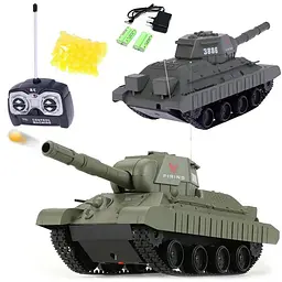 Дитячий Іграшковий Танк на Радіокеруванні Стріляє кульками на акумуляторі - мініатюра 3