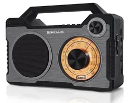 Радіоприймач 1.0 X-703 Black, 8 Вт, пластиковий корпус, FM/AM/SW REAL-EL teh0029030