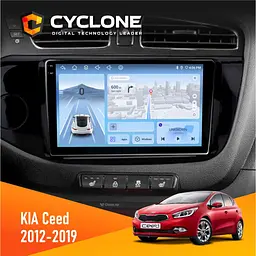 Штатна магнітола KIA Ceed 2012-2019 Cyclone C9-012 4x64, DSP, 4G Cyclone (НФ-00007903)
