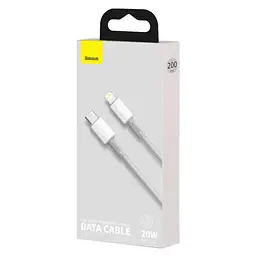 Кабель Baseus High Density Braided Fast Charging Data Cable Type-C to iP PD 20W 2m Білий - мініатюра 2