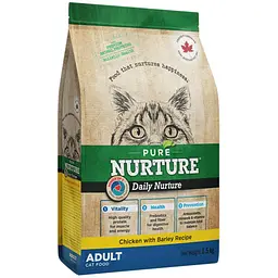 Сухий корм Pure Nurture для дорослих котів з куркою та ячменем 1.5 кг