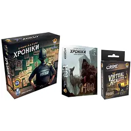 Настільна гра Ігромаг Кримінальні хроніки + Кримінальні хроніки. 1400 + VR-окуляри (укр.) (7373+2)
