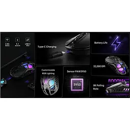 Миша GravaStar Mercury X Pro Interstellar Silver [GSXPRO_GRY] [137945] - мініатюра 8