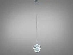 Одинарний LED-підвіс Diasha 5030/1CH сфера хром 14 Вт кришталь - мініатюра 2