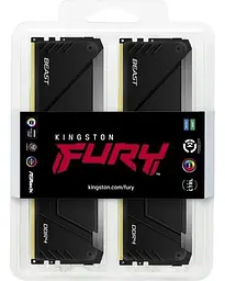 Модуль пам'яті Kingston Fury DDR4 32GB (2x16) Kingston 3200MHz FURY Beast RGB (KF432C16BB12AK2/32) - мініатюра 3