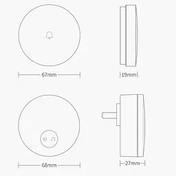 Бездротовий дверний дзвінок Xiaomi Linptech Wireless Doorbell (G6L-SW) - мініатюра 5