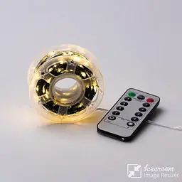 Гірлянда Роса нитка 500 LED довжина 50 м з пультом від мережі зелена, жовтий - мініатюра 4