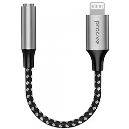 Кабель-перехідник звуковий Proove Lightning M - 3.5 мм F 15 см чорний SoundMesh Adapter (ACSM00005101)