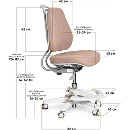 Дитяче крісло Evo-Kids Mio Ergo Lite Brown (Y-507 Lite BR)  - мініатюра 3