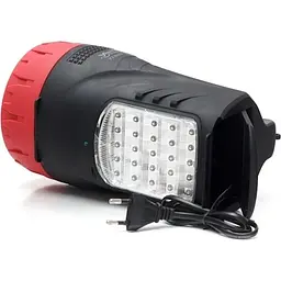 LED ліхтар акумуляторний світлодіодний ручний прожектор з бічною панеллю 5W + 25Led Yajia YJ-2829 - мініатюра 6