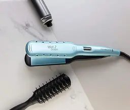Випрямляч Remington Wet 2 Straight, 62 Вт, температурних режимів 10, 140-230С, дисплей, кераміка, блакитний - мініатюра 2