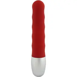 Вібратор Seven Creations Discretion Ribbed 11 см червоний