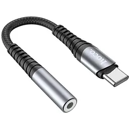 Перехідник Hoco Type-C Digital 3.5 Audio converter DAC LS33 0.12 м чорно сірий - мініатюра 5