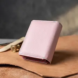 Гаманець з натуральної шкіри для жінок вертикального формату ST Leather 19439 ліловий - мініатюра 4