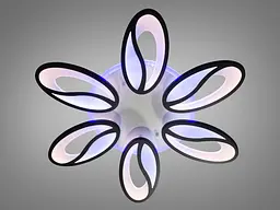 Стельова LED люстра з диммером та LED підсвічуванням, 105 Вт, чорна - мініатюра 2