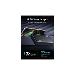 Батарея універсальна Ugreen 20000mAh 22,5W PD, 2хUSB-A, 2xUSB-C Black (PB312) (25683) - мініатюра 4