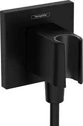 Шлангове під'єднання Hansgrohe FixFit Porter E з тримачем Matt Black 26889670, Чорний матовий