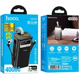 Зовнішній акумулятор Hoco DB58A Plentiful 40000mAh 22.5W Black [161896] - мініатюра 5