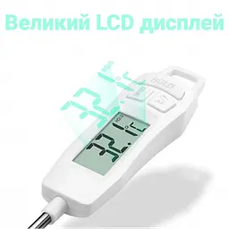 Кухонний термометр TP400 з щупом у тубусі, електронний харчовий термометр, дисплей 1,41", до +300°C - мініатюра 5