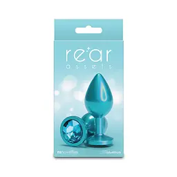 Анальна пробка NS Novelties Rear Assets - Iridescent Teal, M - мініатюра 3
