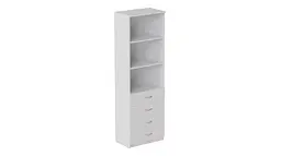 Шафа Анжело Ferrum-decor на 3 полиці з 4 ящиками 1900x600x380 ДСП Біла 16 мм (FRD-104983) - мініатюра 3